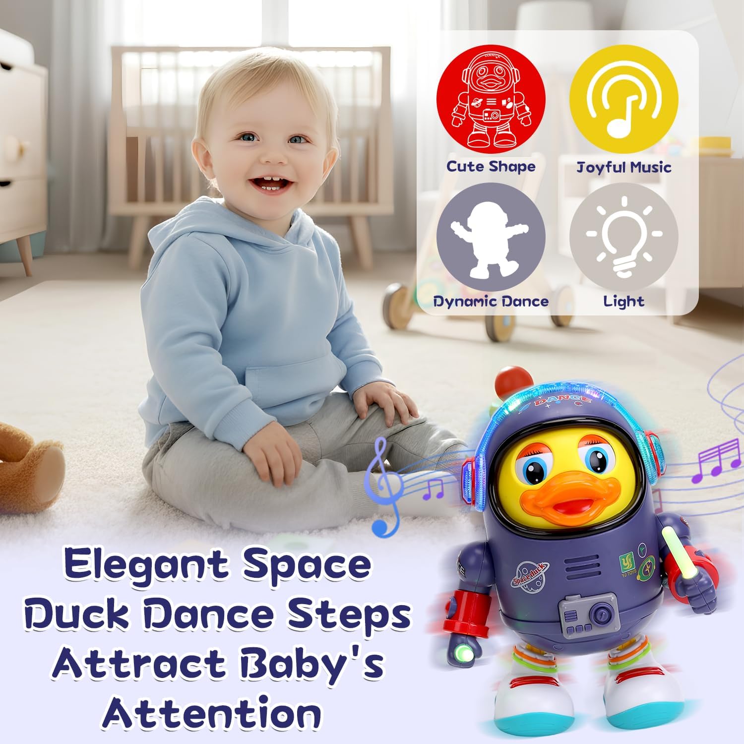 Electric Musical Dancing Duck Robot Toy💋