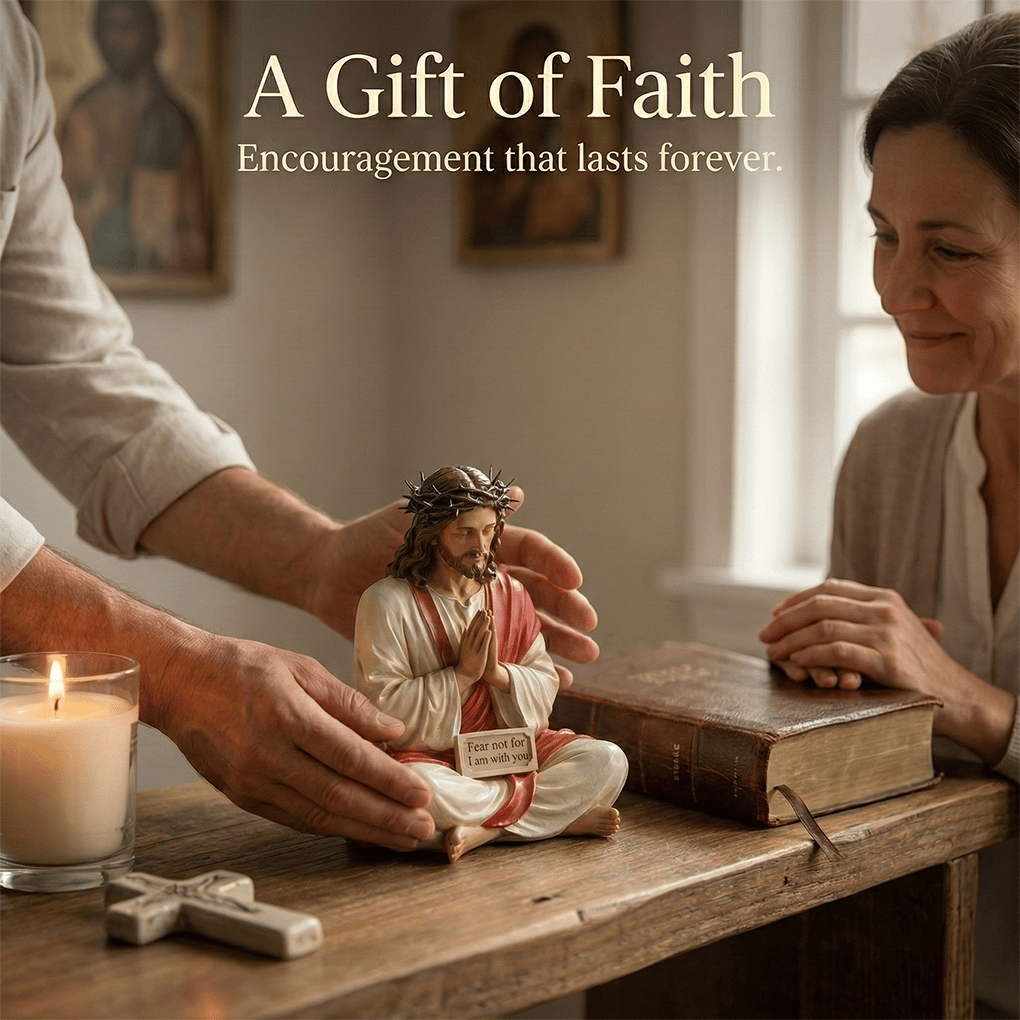 ✝️Peaceful Desk Companions ✨ Handcrafted Jesus & Virgin Mary Figurines🏆