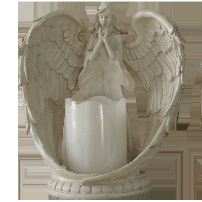 Elegant Angel Candle Holder – Resin Angel Statue with Candle for Home Decor and Spiritual Ambiance💋